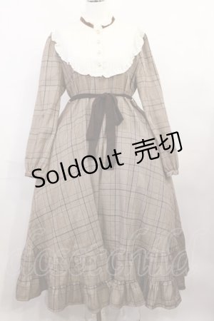 画像: Favorite / チェックワンピース XL ブラウン H-26-04-03-1011-LO-OP-NS-ZH