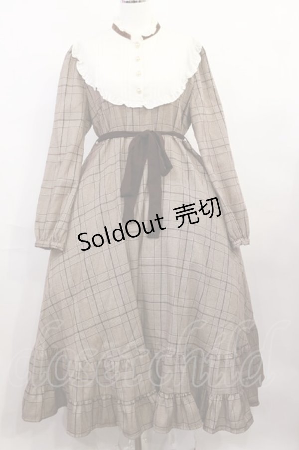 画像1: Favorite / チェックワンピース XL ブラウン H-26-04-03-1011-LO-OP-NS-ZH (1)