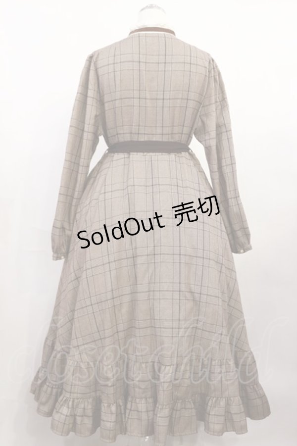 画像2: Favorite / チェックワンピース XL ブラウン H-26-04-03-1011-LO-OP-NS-ZH (2)