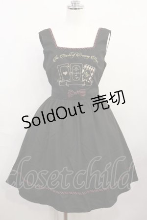 画像: Amavel / トランプ刺繍ジャンパースカート M ブラック H-26-04-03-1013-CA-OP-NS-ZH