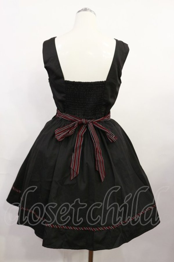 画像2: Amavel / トランプ刺繍ジャンパースカート M ブラック H-26-04-03-1013-CA-OP-NS-ZH (2)