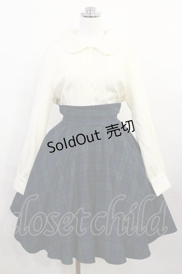 画像1: Favorite / チェック切替ワンピース XL オフ/グリーン/ネイビー H-26-04-03-1015-LO-OP-NS-ZH (1)