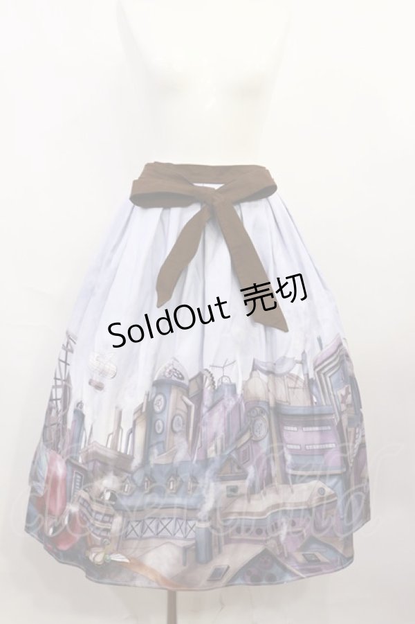 画像1: Favorite / スチームパンクスカート M~L ブルー/ブラウン H-26-04-03-1019-LO-SK-NS-ZH (1)