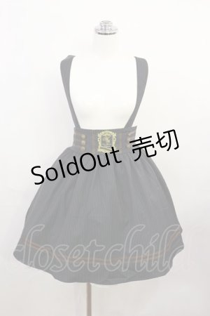 画像: Amavel / サスペンダーストライプスカート Free ネイビー H-26-04-03-1020-CA-SK-NS-ZH