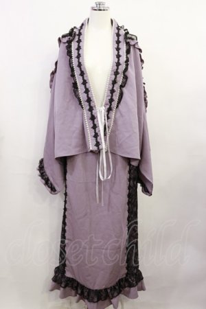 画像: DearMyLove / バラパール十字架レースフリル浴衣 L ラベンダー H-26-04-03-1021-EL-OP-NS-ZH