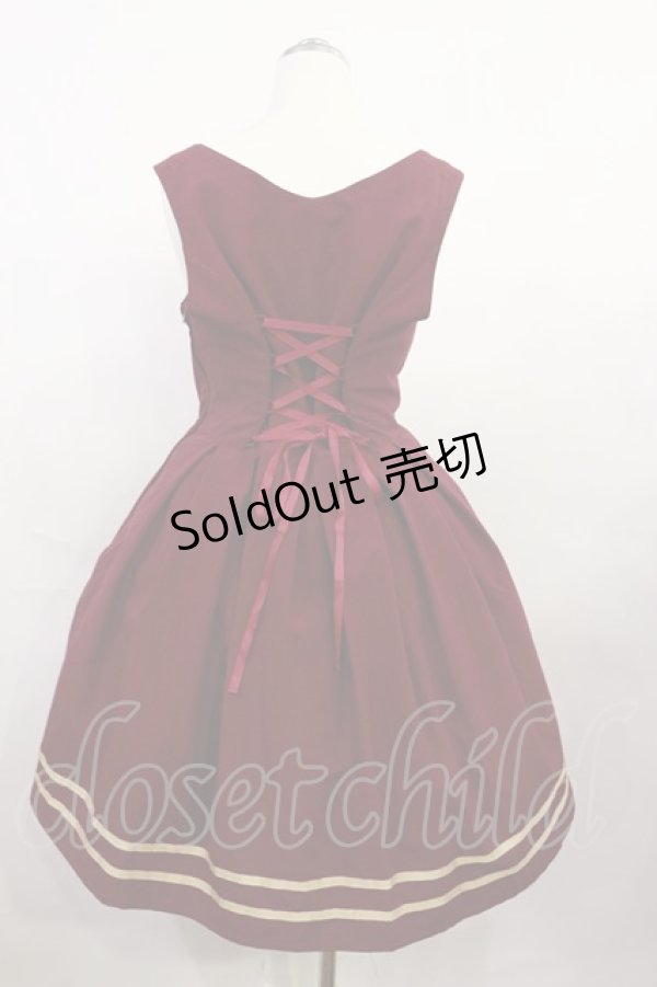 画像2: Innocent World / コルセット裾ラインジャンパースカート Free ボルドー H-26-04-03-1002-IW-OP-NS-ZH (2)