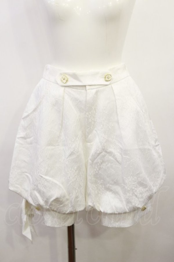 画像1: Princess Chronicles（海外ロリータブランド） / リボンハーフパンツ M オフ H-26-04-03-1026-LO-PA-NS-ZH (1)