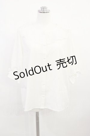 画像: m petit by misako / MSKデシンレースエリブラウス M オフ H-26-04-03-1028-LO-BL-NS-ZH