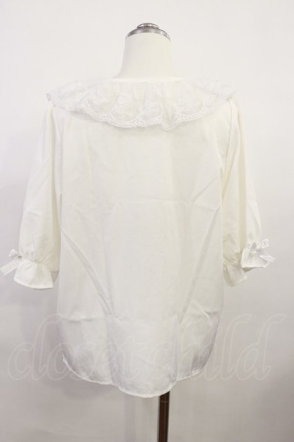 画像2: m petit by misako / MSKデシンレースエリブラウス M オフ H-26-04-03-1028-LO-BL-NS-ZH (2)