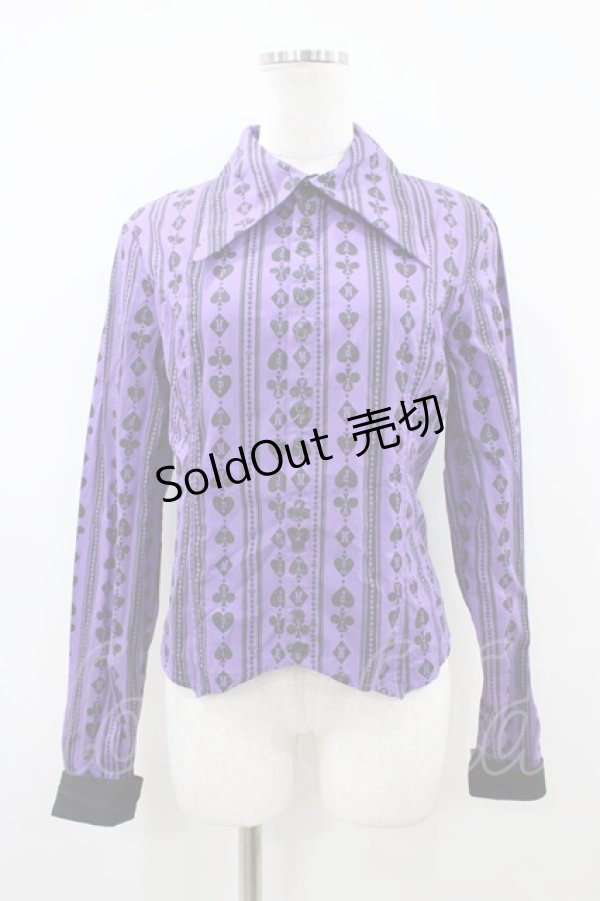 画像1: PUTUMAYO / トランプ編上げブラウス  パープル H-26-04-03-056-PT-BL-KB-ZH (1)
