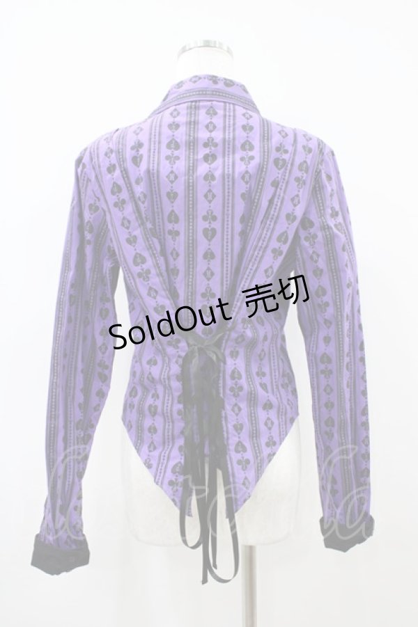 画像2: PUTUMAYO / トランプ編上げブラウス  パープル H-26-04-03-056-PT-BL-KB-ZH (2)