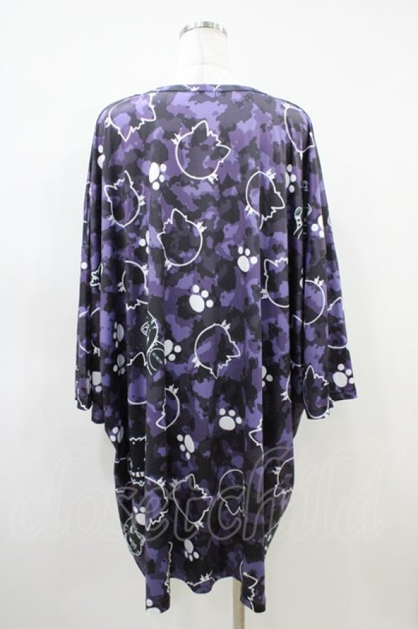 画像2: NieR Clothing / BIG SIZE CUTSEW  パープル H-26-04-03-058-PU-TO-KB-ZH (2)