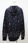 画像2: NieR Clothing / 総柄ZIPパーカー  黒×紫 H-26-04-03-064-PU-TO-KB-ZH (2)