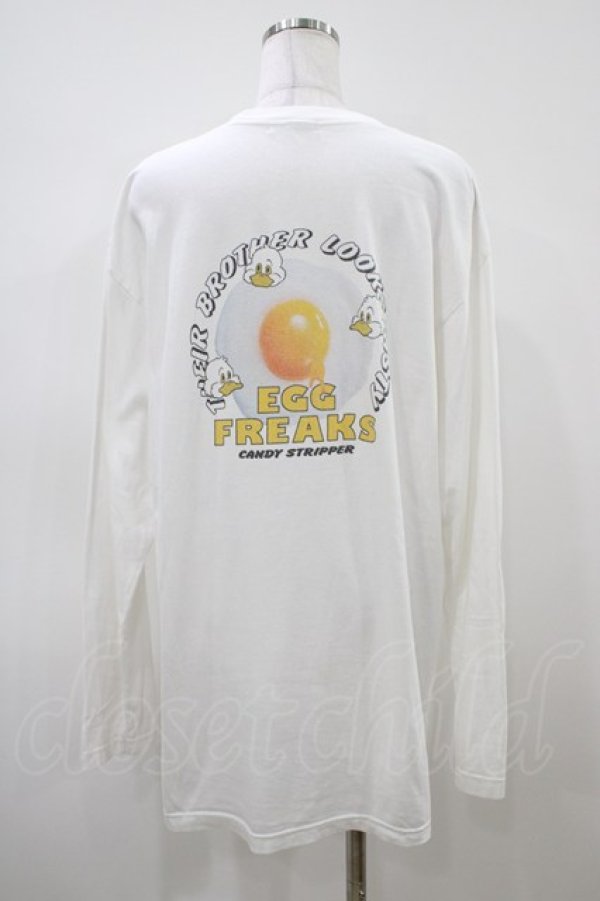 画像2: Candy Stripper / EGG FREAKS L/S Tシャツ  白 H-26-04-03-067-PU-TO-KB-ZH (2)