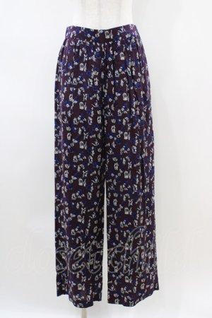 画像: Jane Marple Dans Le Salon / Dance with roses dress pants  ボルドー H-26-04-03-009-JM-PA-KB-ZH