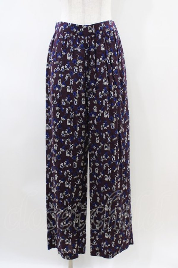 画像1: Jane Marple Dans Le Salon / Dance with roses dress pants  ボルドー H-26-04-03-009-JM-PA-KB-ZH (1)