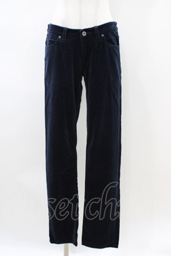 画像1: Jane Marple Dans Le Salon / コットンベルベットパンツ  ネイビー H-26-04-03-012-JM-PA-KB-ZH (1)