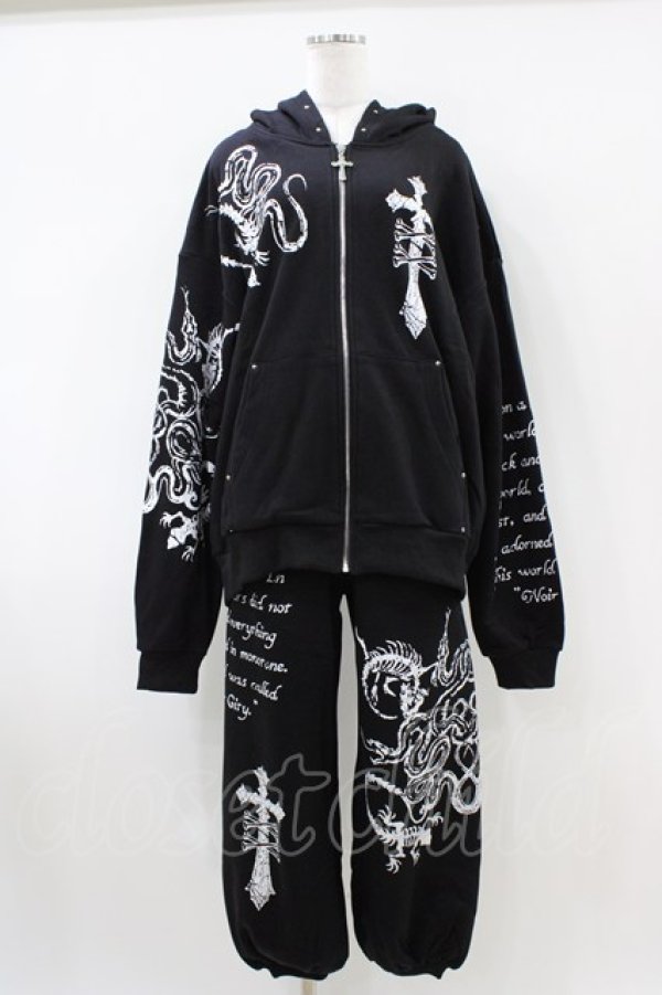 画像1: DimMoire / CORE SIGILパーカー＆パンツ  ブラック H-26-04-03-014-0-OP-KB-ZH (1)