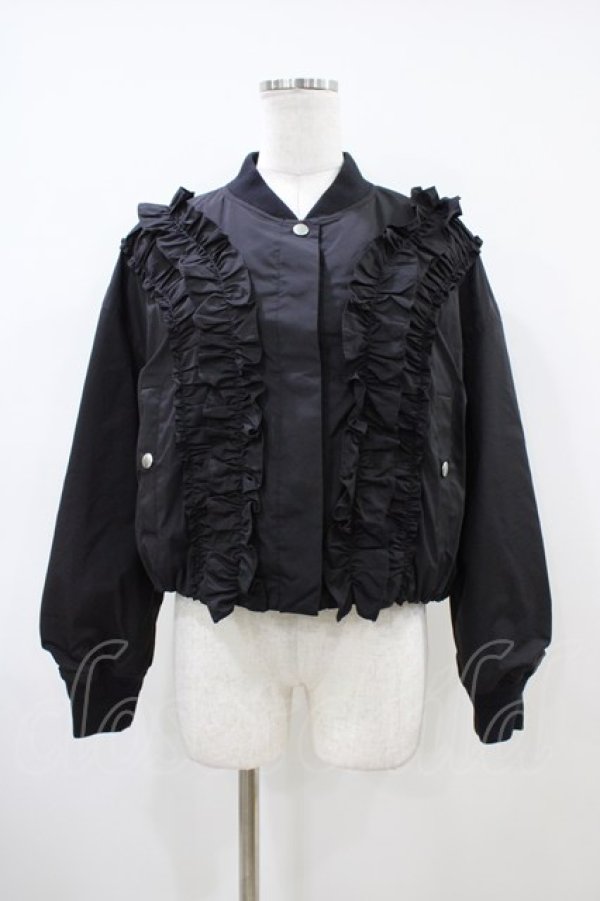 画像1: Jane Marple / Front frill padding jacket ジャケット  ブラック H-26-04-03-016-JM-JA-KB-ZH (1)