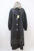 画像1: Maison de minette / Glitter tweed coat&fur tippet  navy H-26-04-03-018-LO-CO-KB-ZH (1)