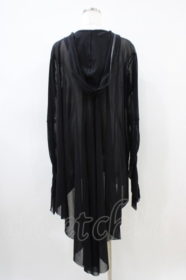 画像2: Na+H / ecネットパーカー  ブラック H-26-04-03-019-PU-TO-KB-ZH (2)