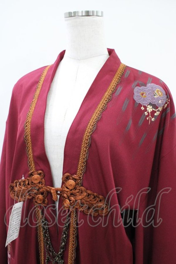 画像4: Ozz oneste / 着物風羽織  エンジ H-26-04-03-020-OO-JA-KB-ZH (4)