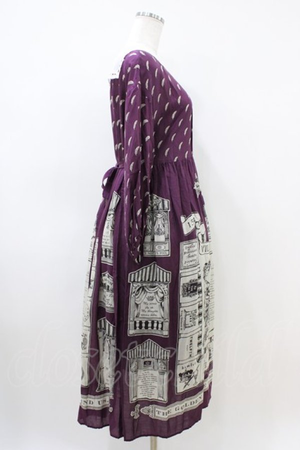 画像3: Jane Marple / Shakespeare's passageタブリエドレス  バイオレット H-26-04-03-022-JM-OP-KB-ZH (3)