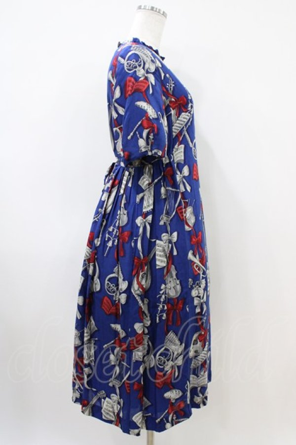 画像3: Jane Marple / Pieces of musicランタンスリーブドレス  ライトネイビー H-26-04-03-023-JM-OP-KB-ZH (3)