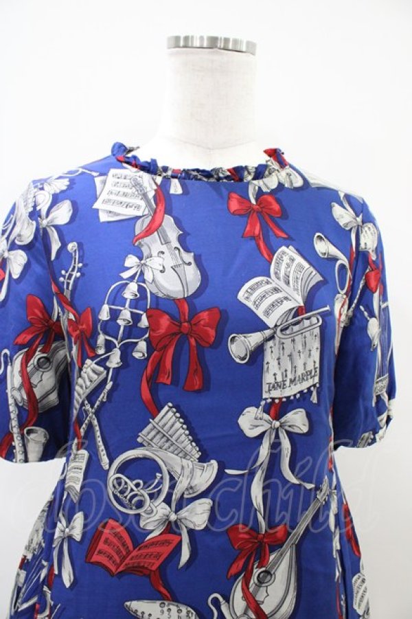 画像4: Jane Marple / Pieces of musicランタンスリーブドレス  ライトネイビー H-26-04-03-023-JM-OP-KB-ZH (4)