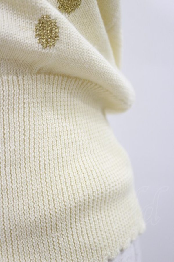 画像3: Emily Temple cute / ラメ水玉ニットカーディガン  オフ H-26-04-04-037-ET-TO-KB-ZH (3)