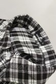 画像3: NieR Clothing / チェックシャツ F 白×黒 H-26-04-04-041-PU-BL-AK-ZH (3)