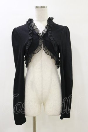 画像: FRILL / バック刺繍ボレロ  黒 H-26-04-04-007-HN-TO-AK-ZH