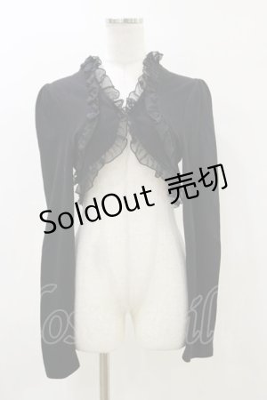 画像: FRILL / バック刺繍ボレロ  黒 H-26-04-04-007-HN-TO-AK-ZH