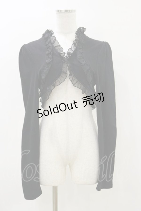 画像1: FRILL / バック刺繍ボレロ  黒 H-26-04-04-007-HN-TO-AK-ZH (1)