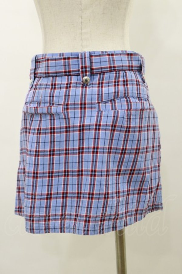 画像2: Candy Stripper / CHECK BELTED SKIRT S ブルー H-26-04-04-050-PU-SK-KB-ZH (2)