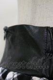画像3: LISTEN FLAVOR / コルセット風切り替えレースアップスカート  ブラックチェック H-26-04-04-055-PU-SK-KB-ZH (3)