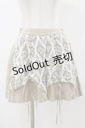 画像: h.naoto Blood / プリントレイヤードスカート  ベージュ H-26-04-04-059-HN-SK-AK-ZH
