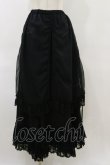 画像1: h.naoto Blood / シフォンレイヤードロングスカート  黒 H-26-04-04-061-HN-SK-AK-ZH (1)