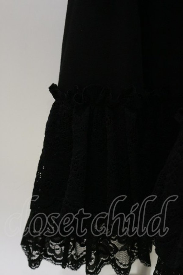 画像4: h.naoto Blood / シフォンレイヤードロングスカート  黒 H-26-04-04-061-HN-SK-AK-ZH (4)