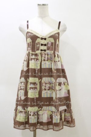 画像: Emily Temple cute / マリーアントワネットマーケットノースリーブワンピース  茶 H-26-04-04-064-ET-OP-AK-ZH