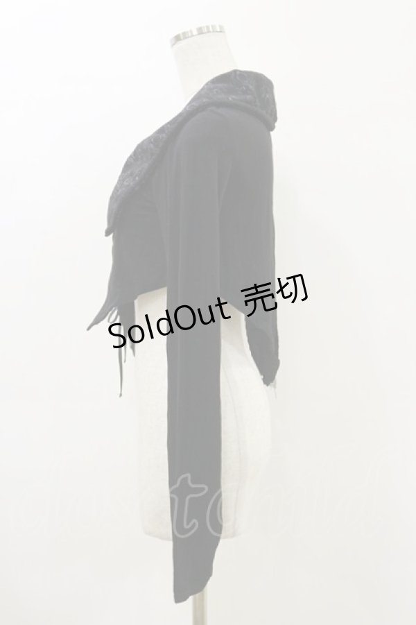 画像3: GRAMM / プリントアシメボレロ  黒 H-26-04-04-008-HN-TO-AK-ZH (3)