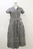 画像1: merry jenny / ギンガムシャツワンピース  黒 H-26-04-04-067-LO-OP-KB-ZH (1)