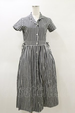 画像: merry jenny / ギンガムシャツワンピース  黒 H-26-04-04-067-LO-OP-KB-ZH