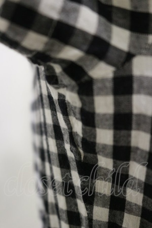 画像3: merry jenny / ギンガムシャツワンピース  黒 H-26-04-04-067-LO-OP-KB-ZH (3)