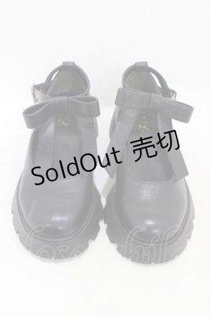 画像: Fi.n.t / ビッグリボン厚底パンプス L/24.5cm~25cm BLACK H-26-04-04-1001-CA-SH-NS-ZH