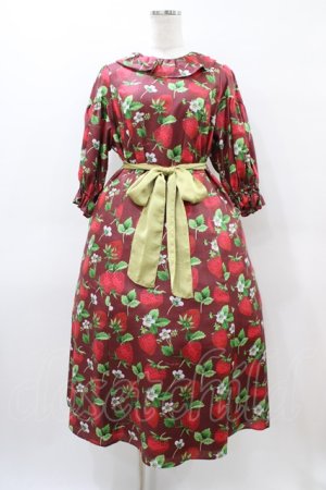 画像: Perla nell' ostrica / いちごプリントキャンディボタンワンピース M レッド H-26-04-04-1038-EL-OP-NS-ZH