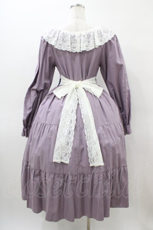 画像2: marcHenTica / ストライプワンピース Free パープル H-26-04-04-1039-LO-OP-NS-ZH (2)