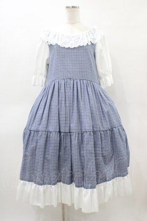画像: marcHenTica / チェックティアードワンピース Free ブルー H-26-04-04-1040-LO-OP-NS-ZH