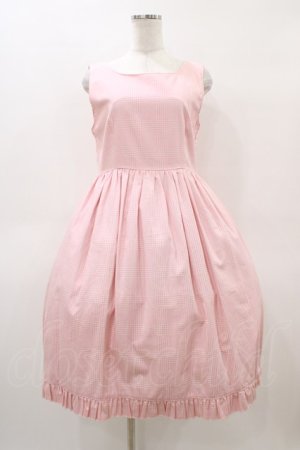 画像: Nile Perch / 格子チェックジャンパースカート Free ピンク H-26-04-04-1043-LO-OP-NS-ZH