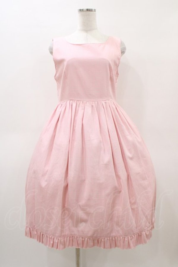 画像1: Nile Perch / 格子チェックジャンパースカート Free ピンク H-26-04-04-1043-LO-OP-NS-ZH (1)